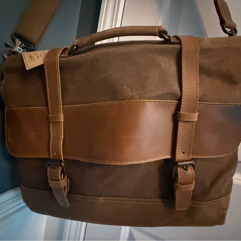 Brown Leather Messenger Bag